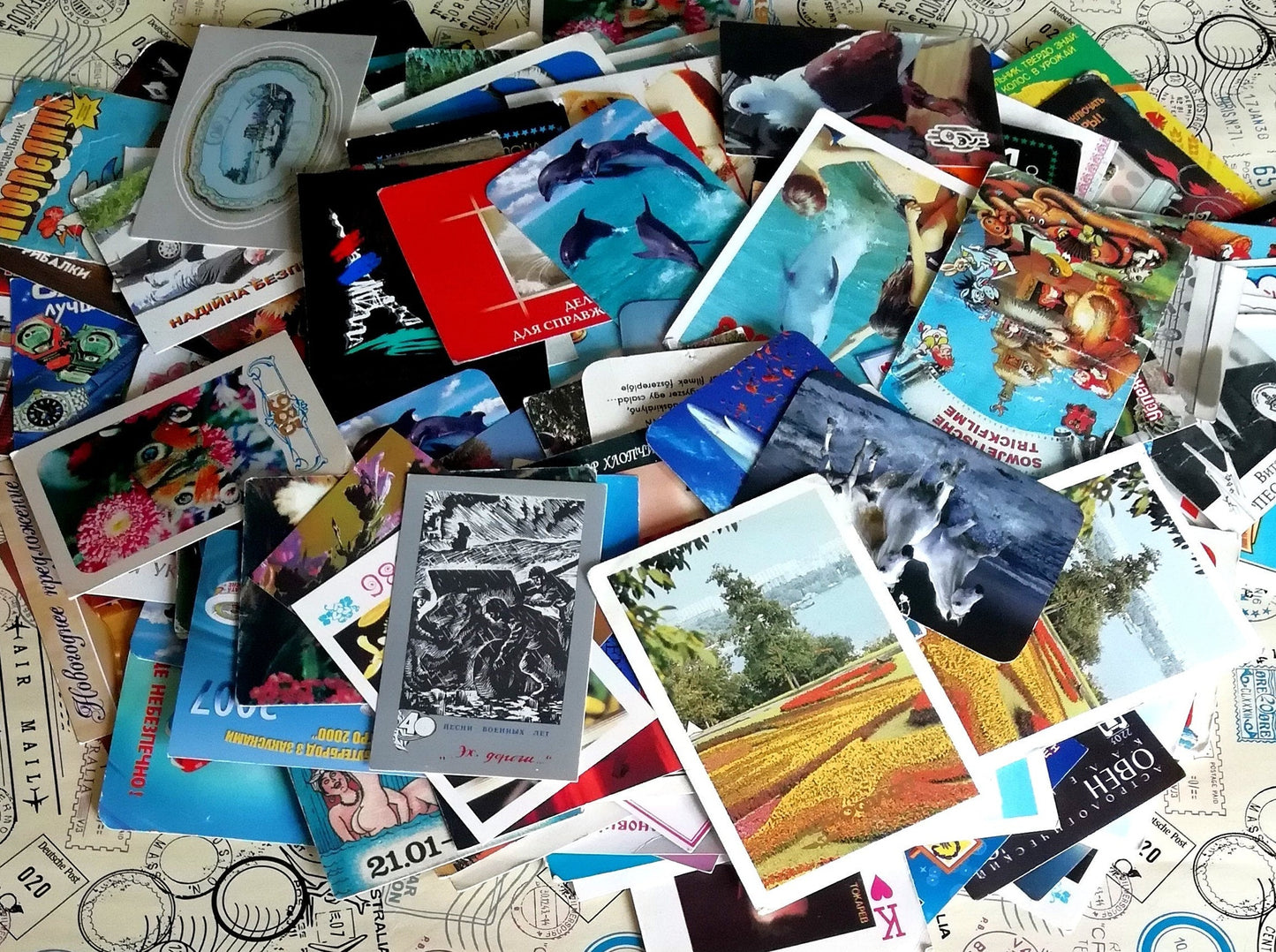 Soviet Pocket Calendars, Mystery Box of 100 - 1000 Vintage Calendars!