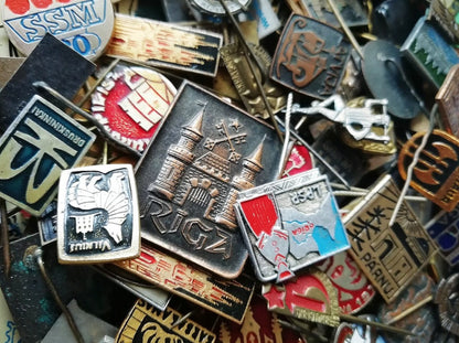 Thematic Pin Badges, Mystery Box of 50-500 Unique Vintage Pins!